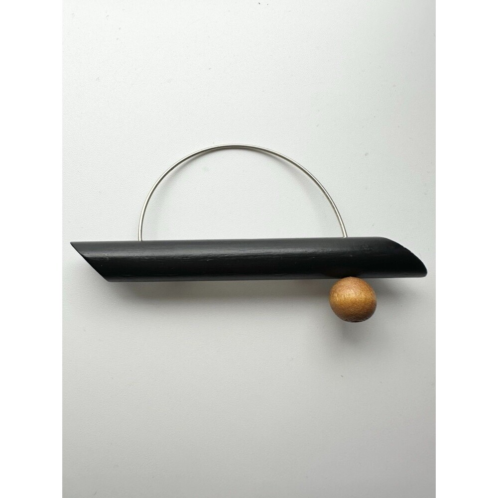 vintage aarikka finland Wooden Modernist Pin Brooch